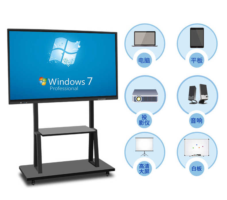 75吋壁挂双系统触摸教学一体机