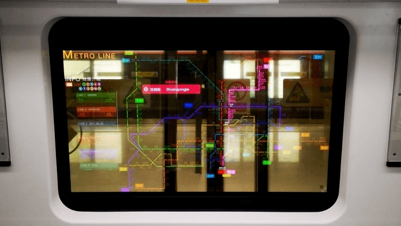 深圳地铁的“智慧车窗”-透明OLED屏